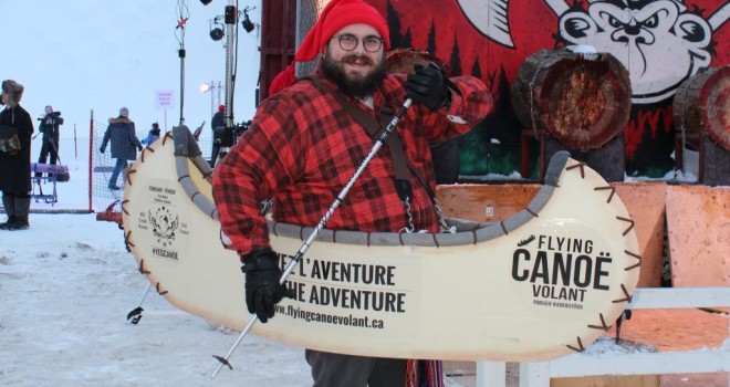 Canoes Literally Fly at Flying Canoe Volant Festival