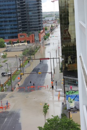 View from Kevin Maimann's hotel room on June 21 morning