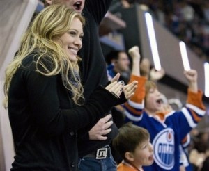 Hilary Duff cheers on her favourite team